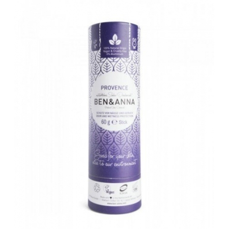 BEN&ANNA Naturalny Dezodorant na bazie Sody PROVENCE (sztyft kartonowy) 0% Aluminium 60g